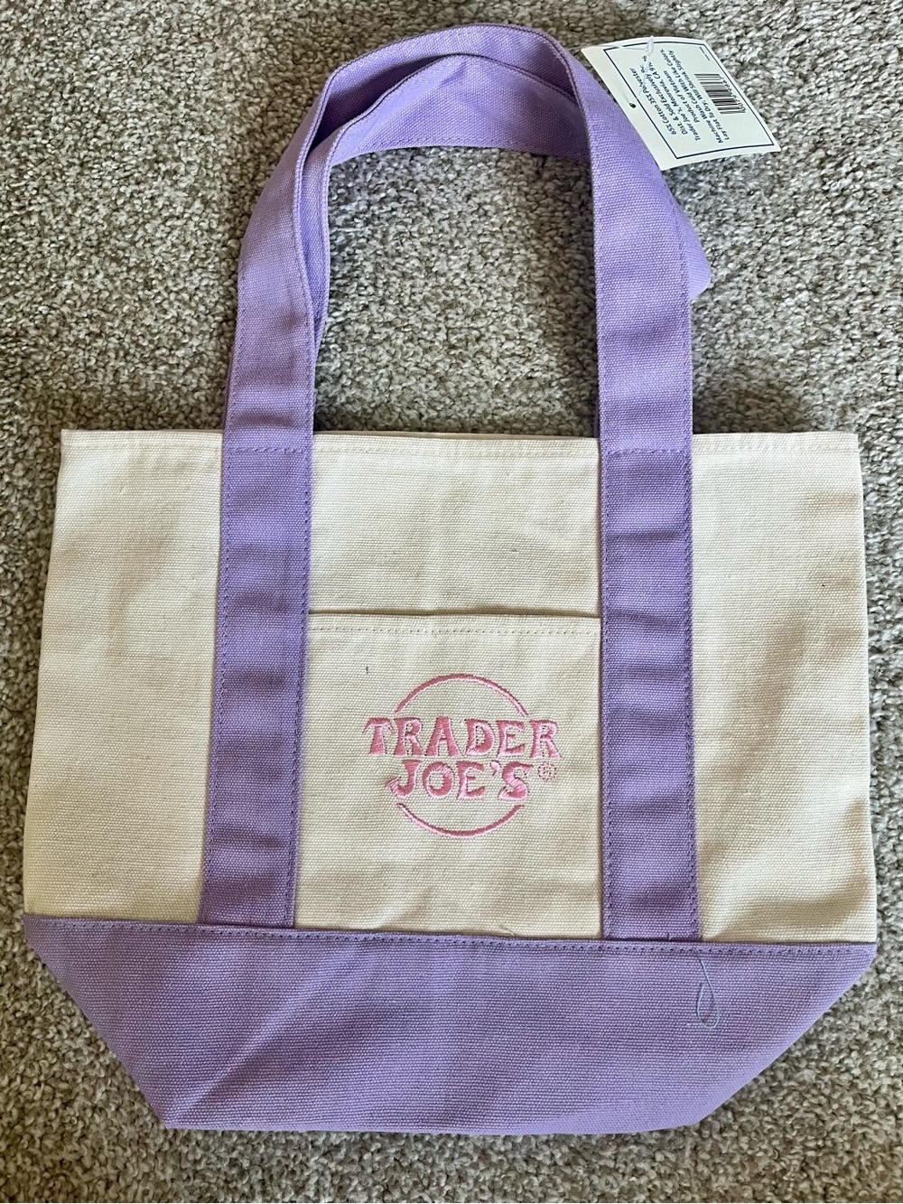 Trader Joe’s Mini Pastel Canvas Tote Bag